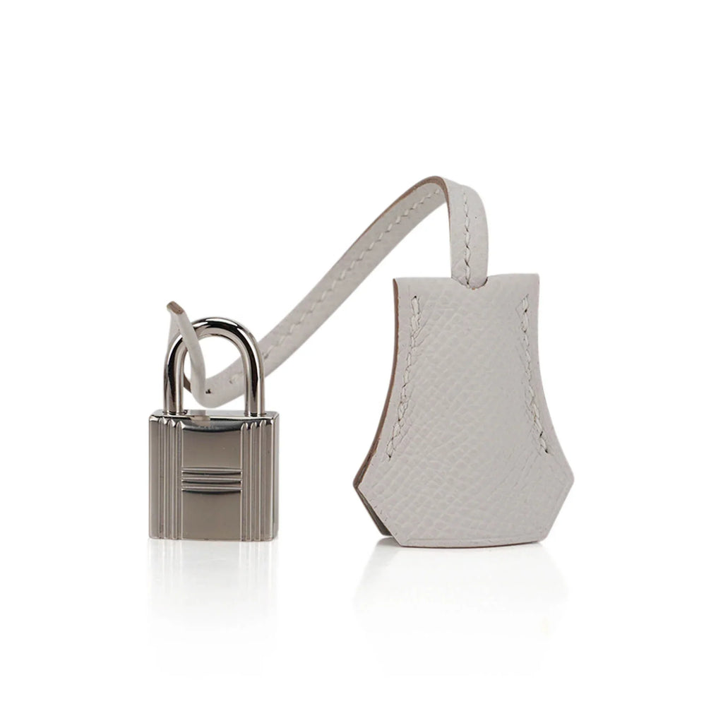 Birkin Sellier 25 Bag Gris Pale Epsom Leather with Palladium Hardware