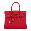 Birkin 30 Bag Rouge Casaque Gold Hardware Epsom Leather