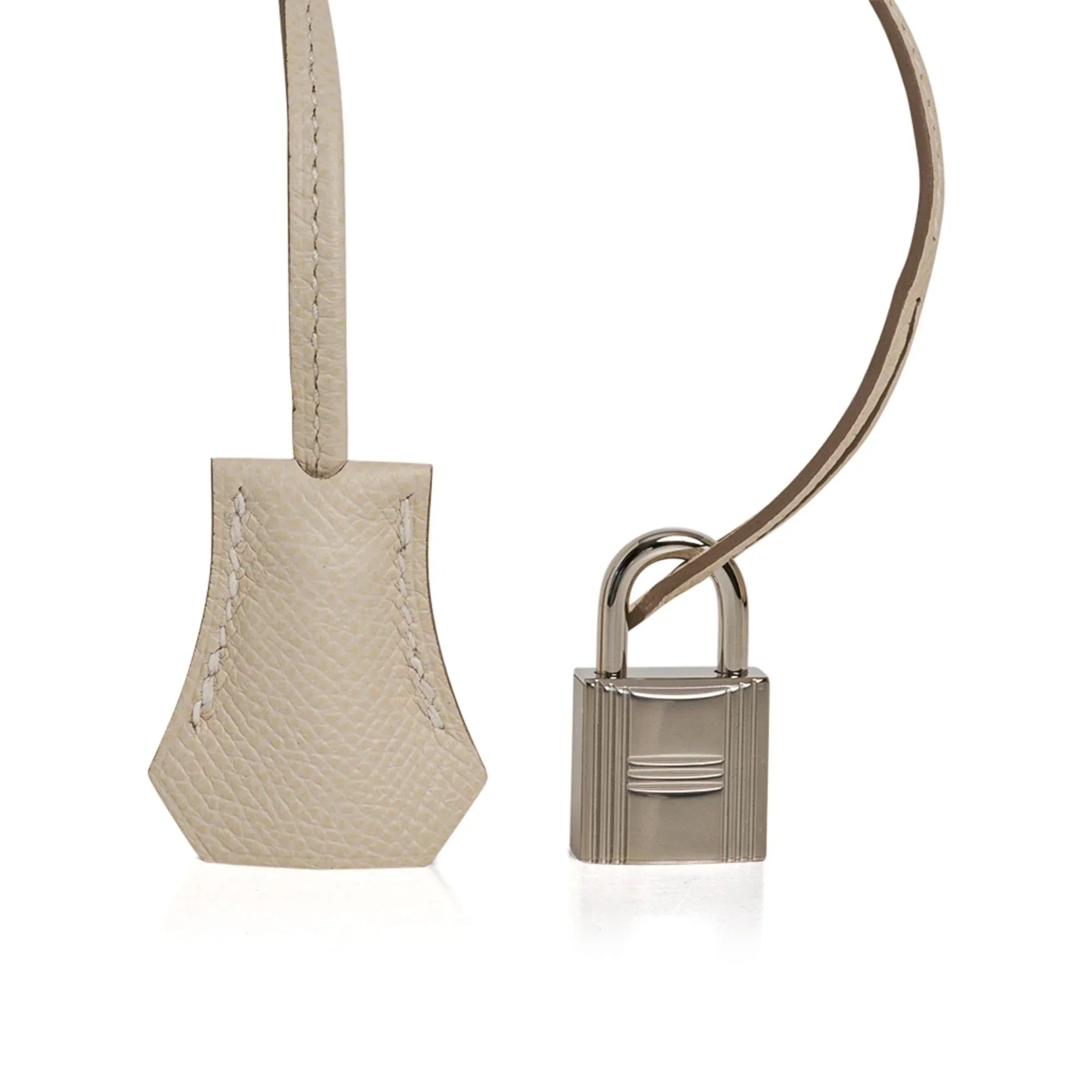 Birkin 35 Bag Craie Epsom Palladium Hardware