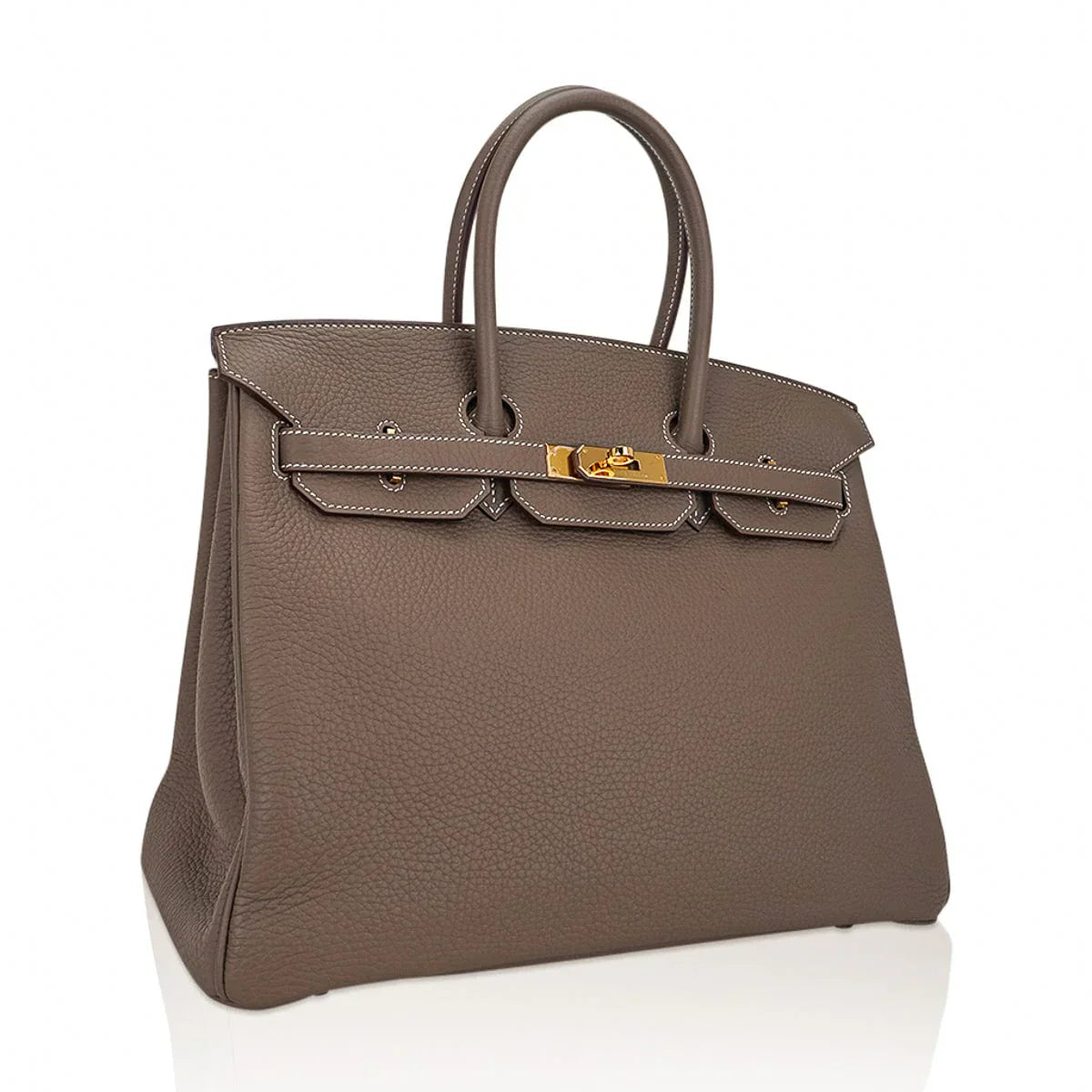 Birkin 35 Bag Etoupe Gold Hardware Togo Leather