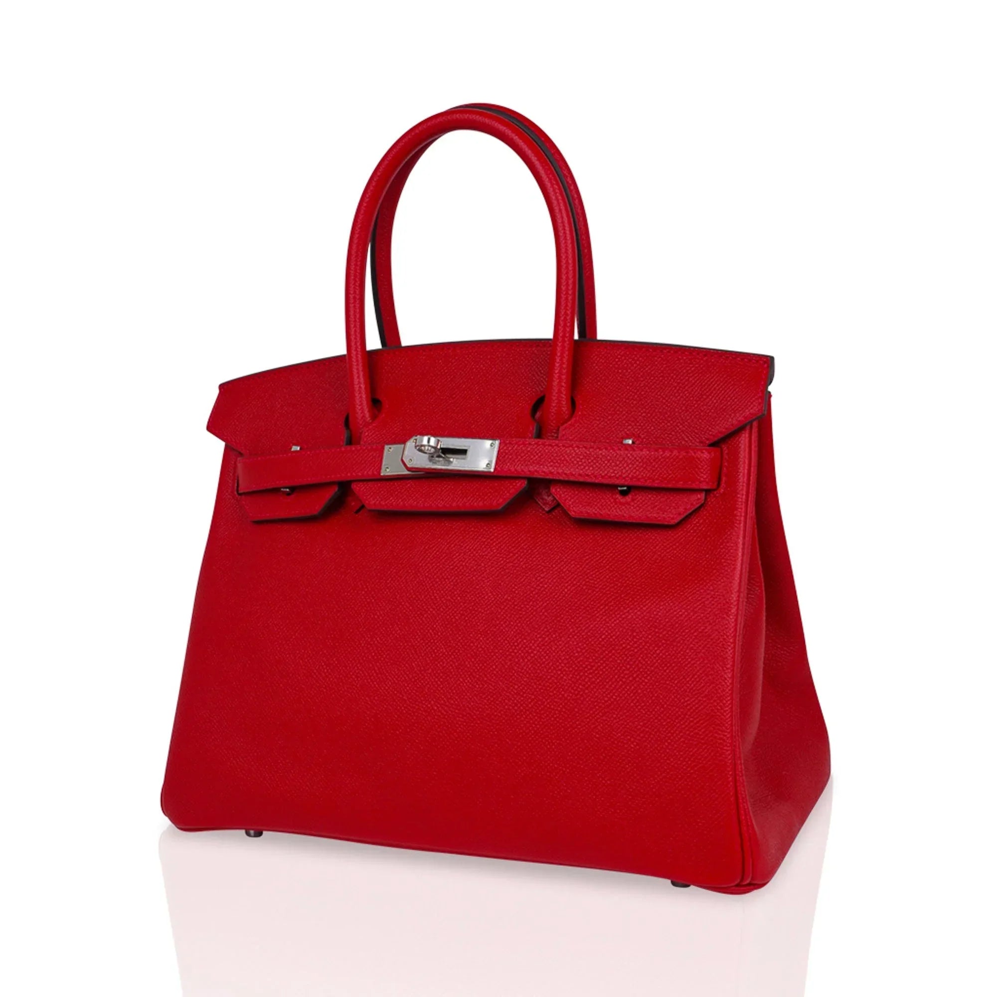 Birkin 30 Bag Rouge Casaque Epsom Leather with Palladium Hardware