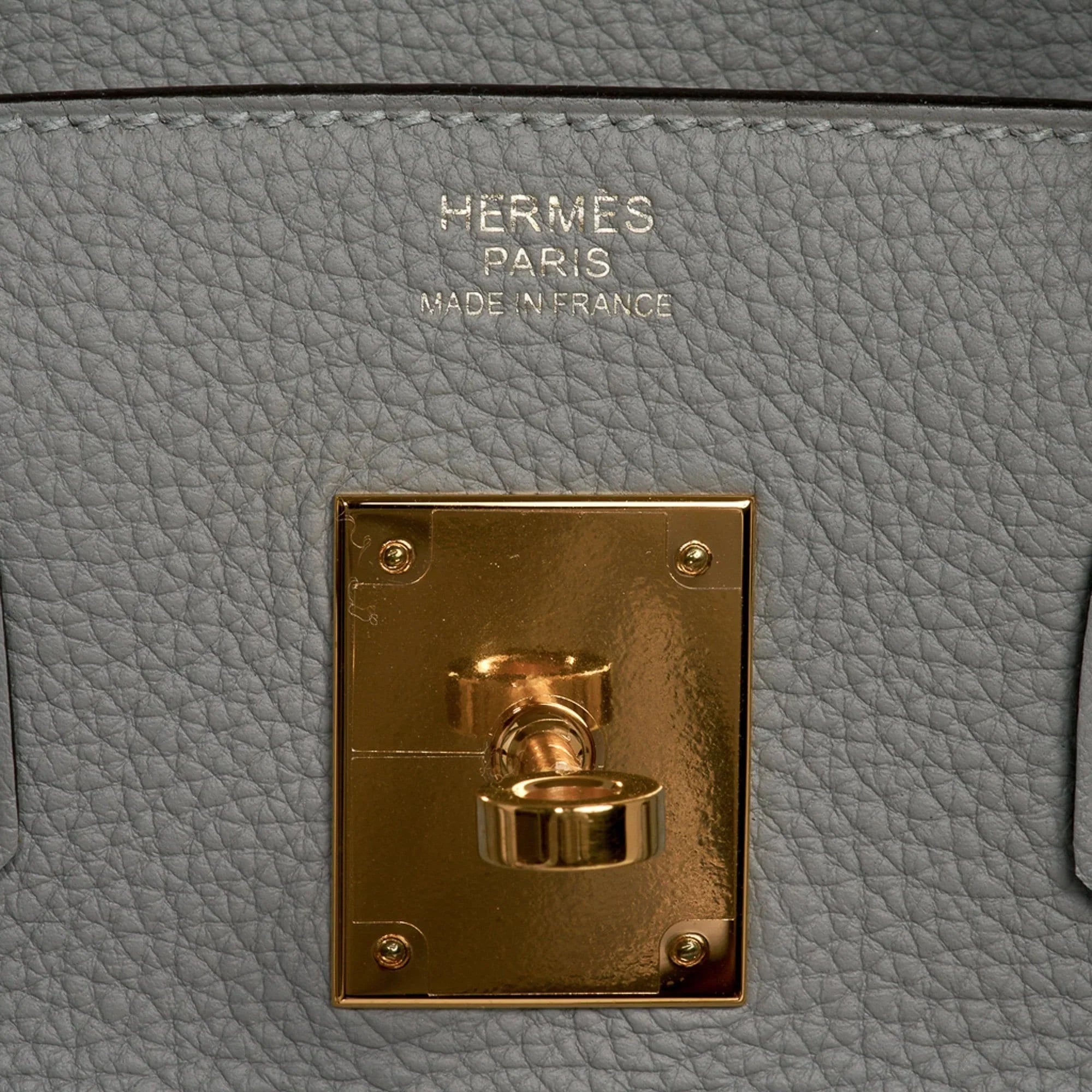 Birkin 30 Bag Gris Mouette Gold Hardware Togo Leather