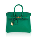 Birkin 25 Bag in Cactus Swift Leather with Gold Hardware