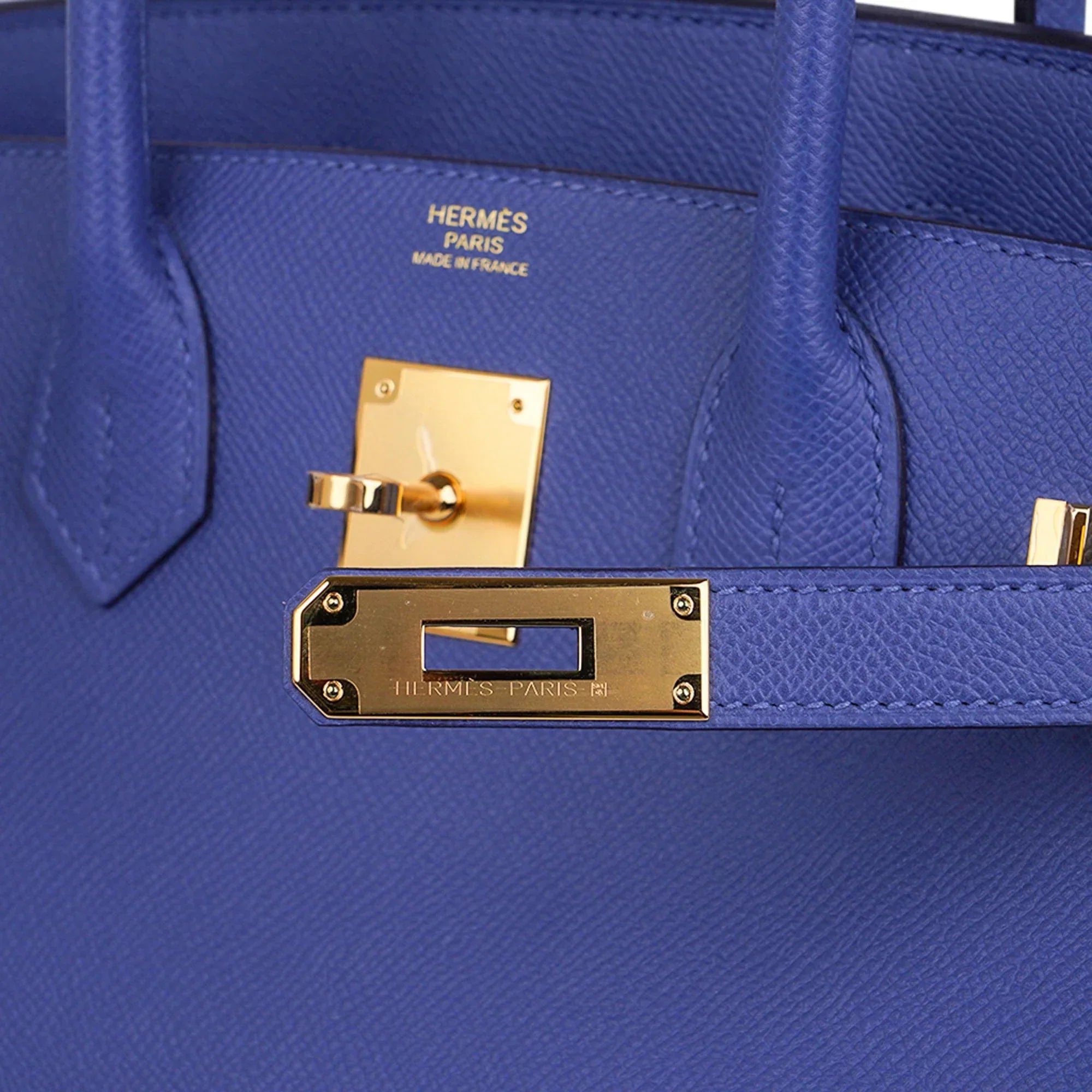 Birkin 30 Bag Blue Brighton Epsom Leather with Gold Hardware
