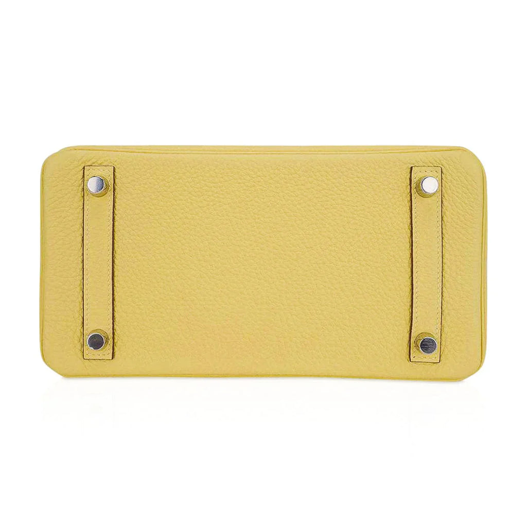 Birkin 25 Bag Jaune Poussin Togo Leather with Palladium Hardware