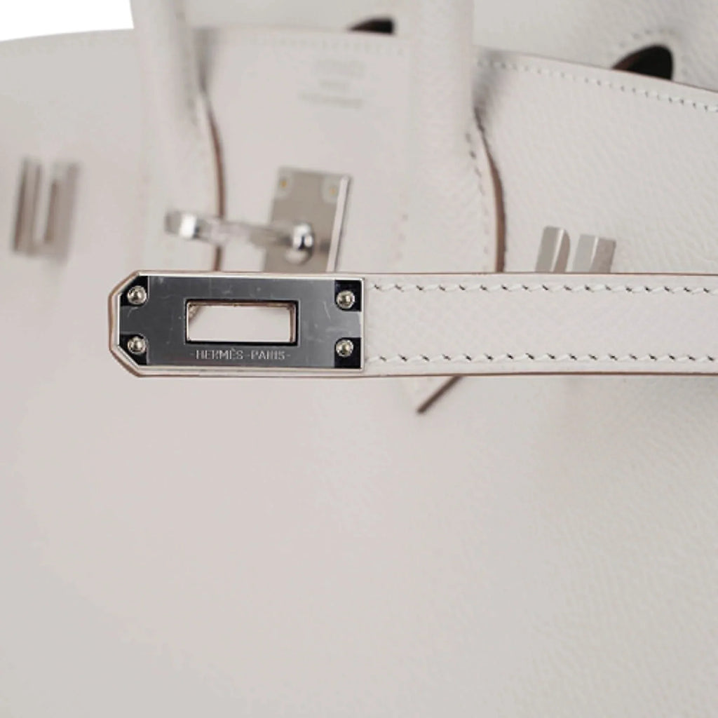 Birkin Sellier 25 Bag Gris Pale Epsom Leather with Palladium Hardware