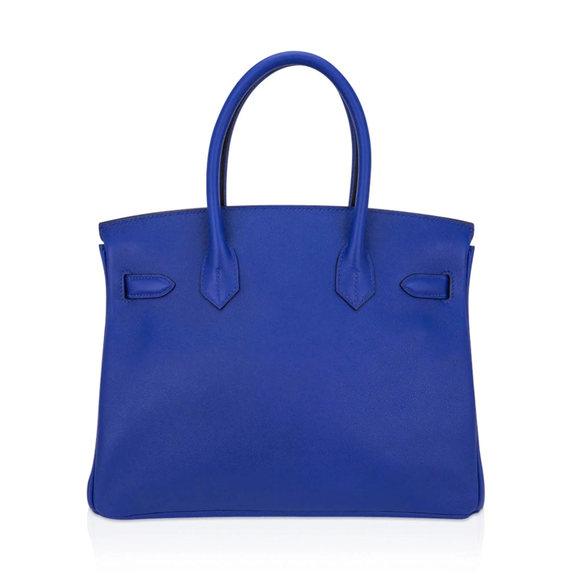 Birkin 30 Bag Blue Electric Novillo Leather with Palladium Hardware