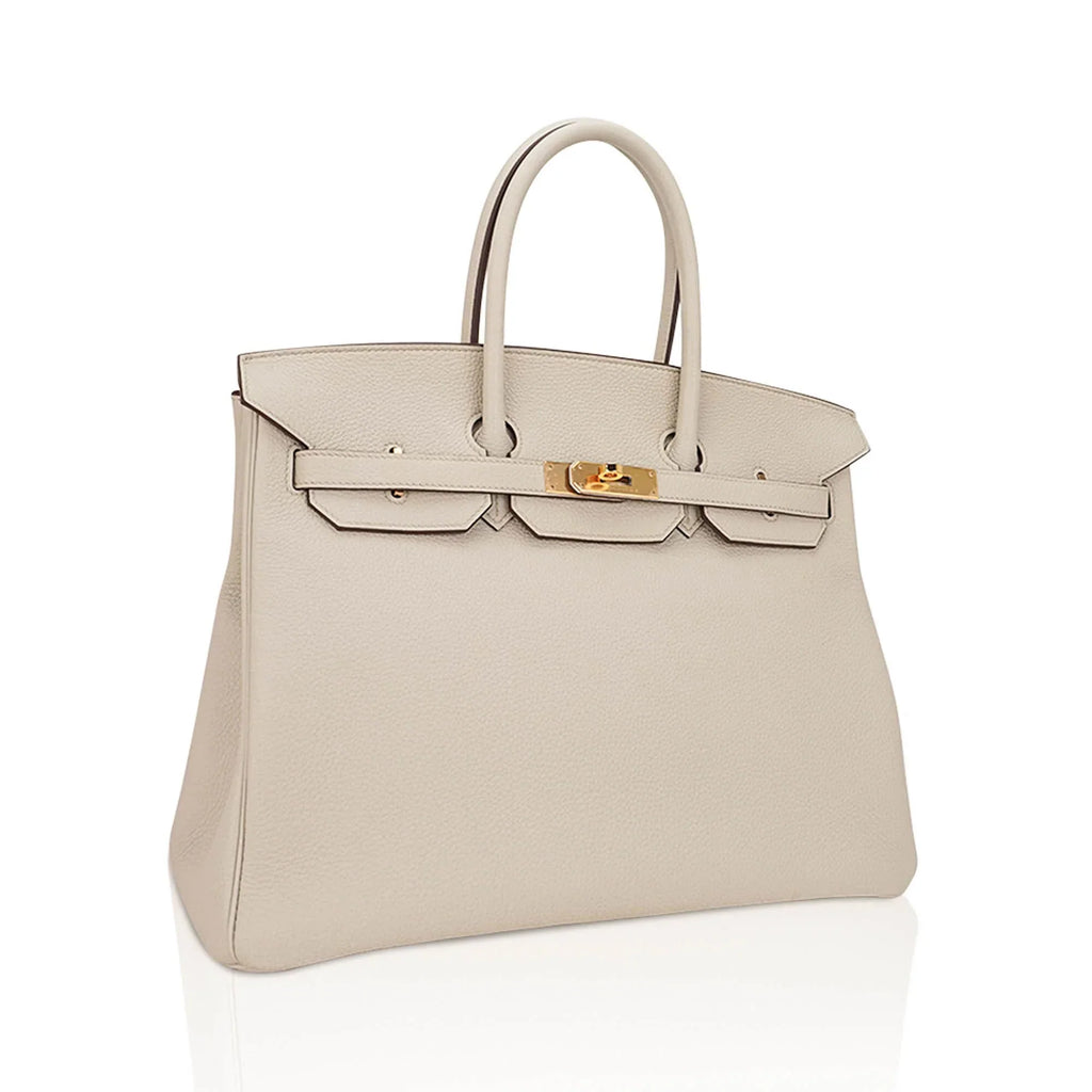 HSS Birkin 35 Trench and Corail Togo Leather Special Order Bag