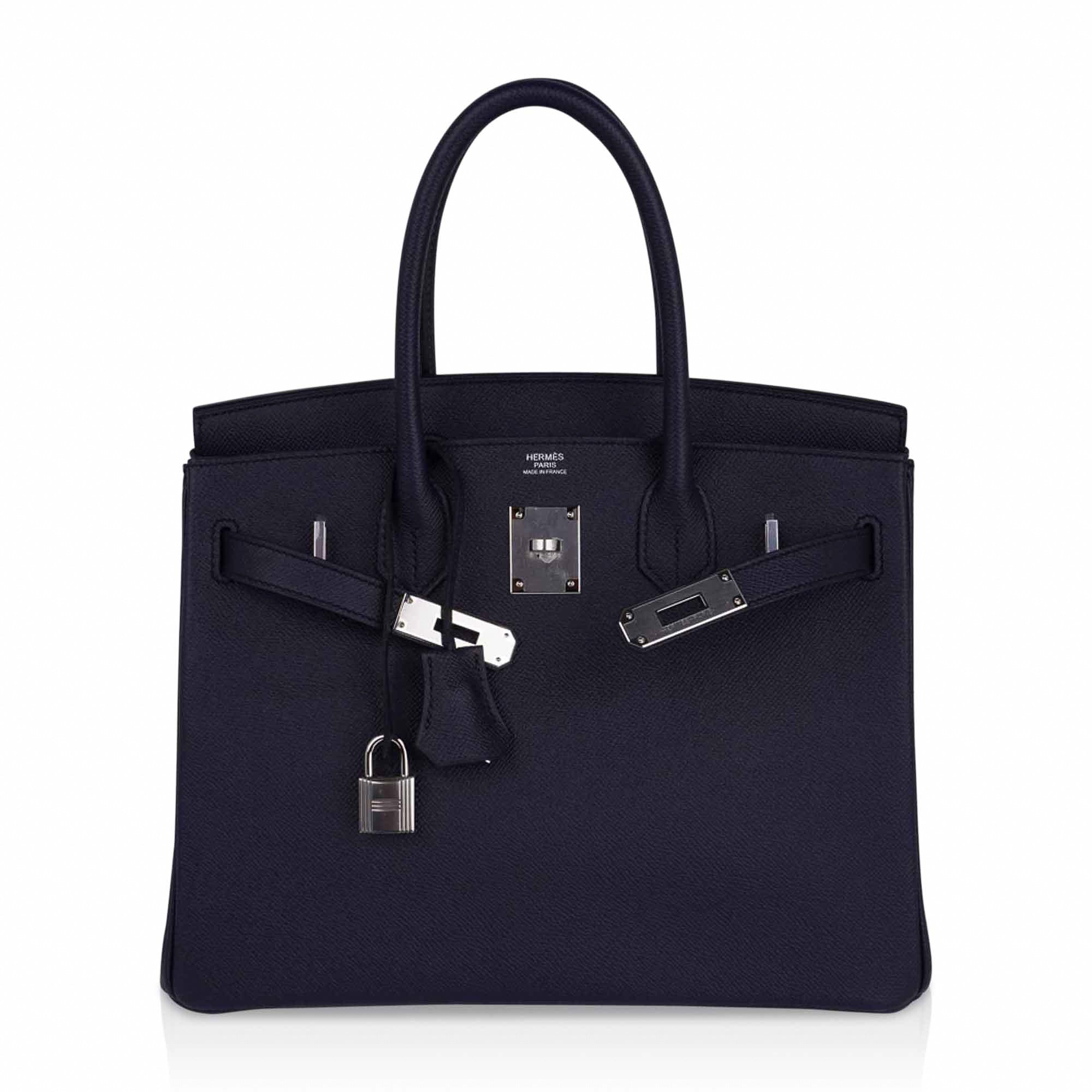 Birkin 30 Bag Indigo Epsom Palladium Hardware New w/ Box