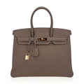 Birkin 35 Bag Etoupe Gold Hardware Togo Leather