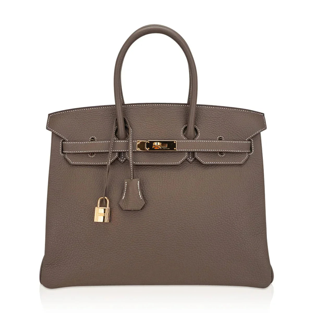 Birkin 35 Bag Etoupe Gold Hardware Togo Leather