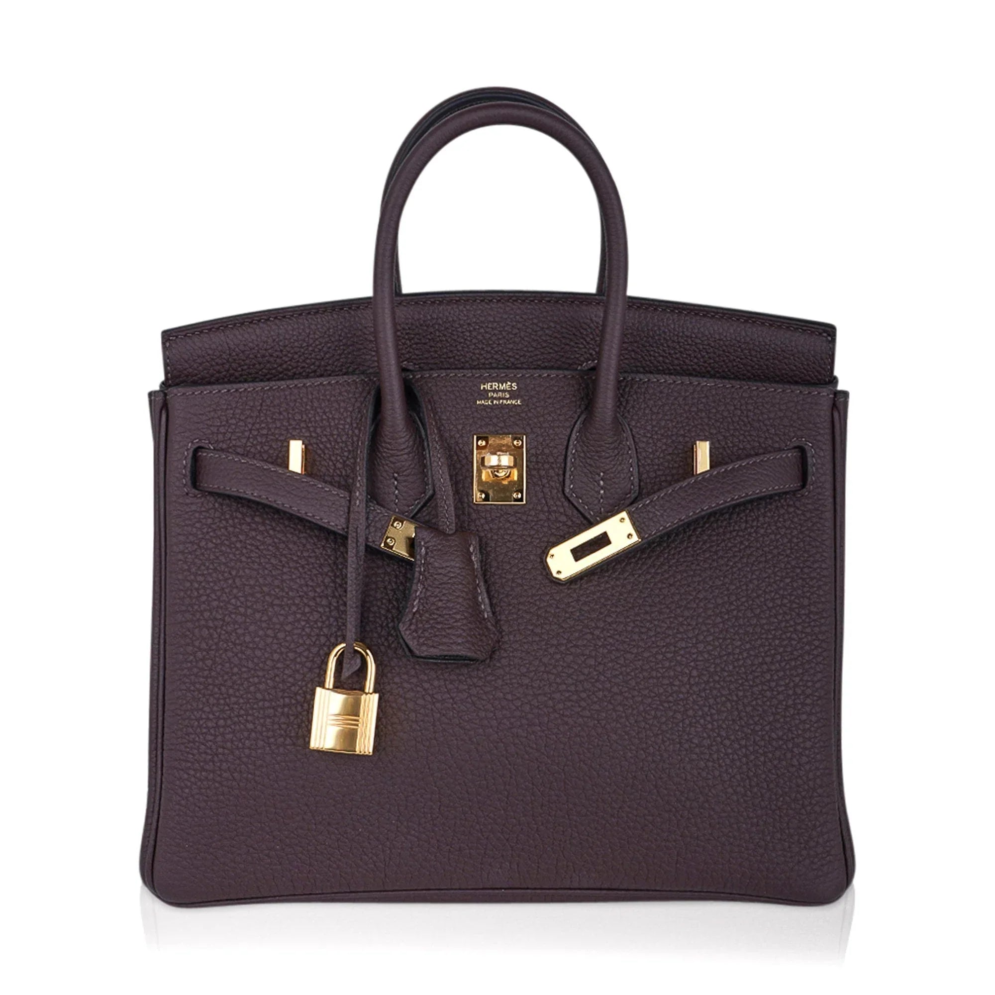 Birkin 25 Bag Chocolat Gold Hardware Togo Leather