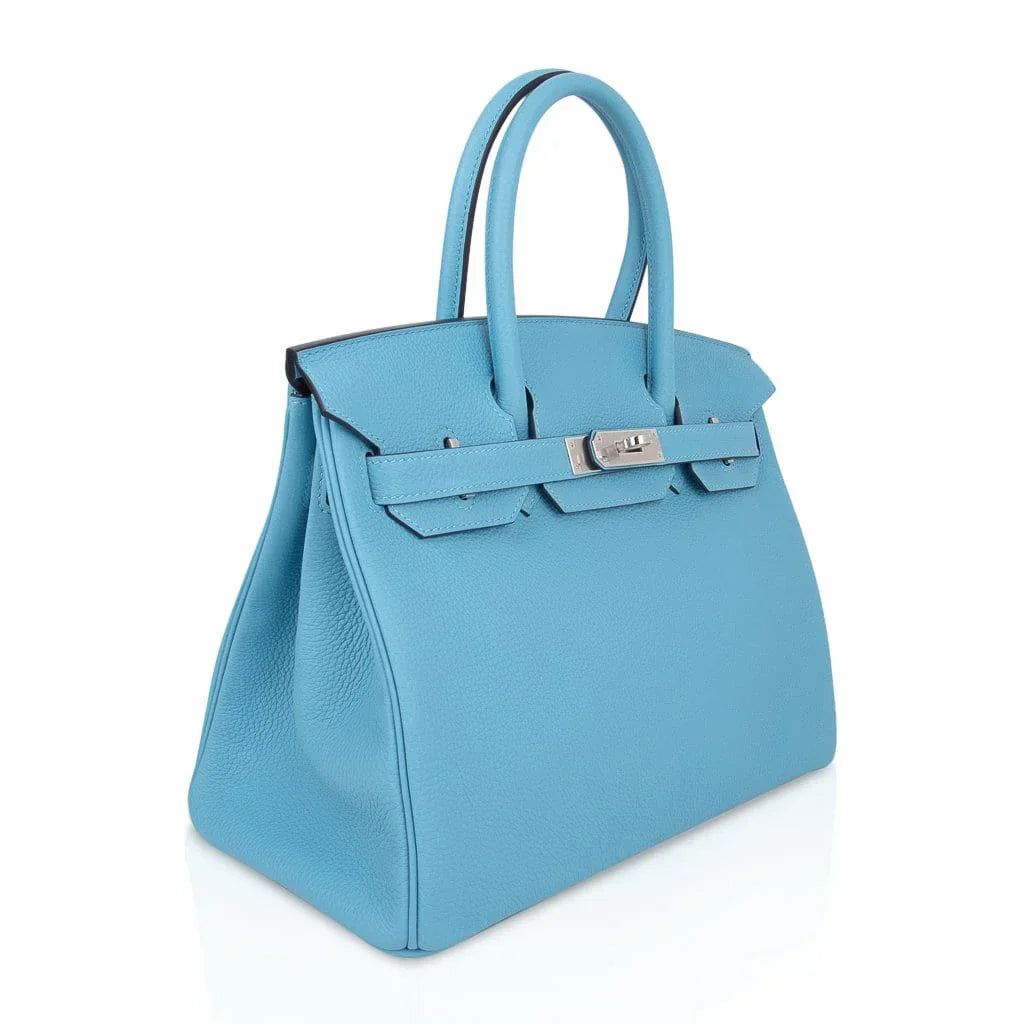 Birkin 30 Bag Blue du Nord Togo Leather Palladium Hardware