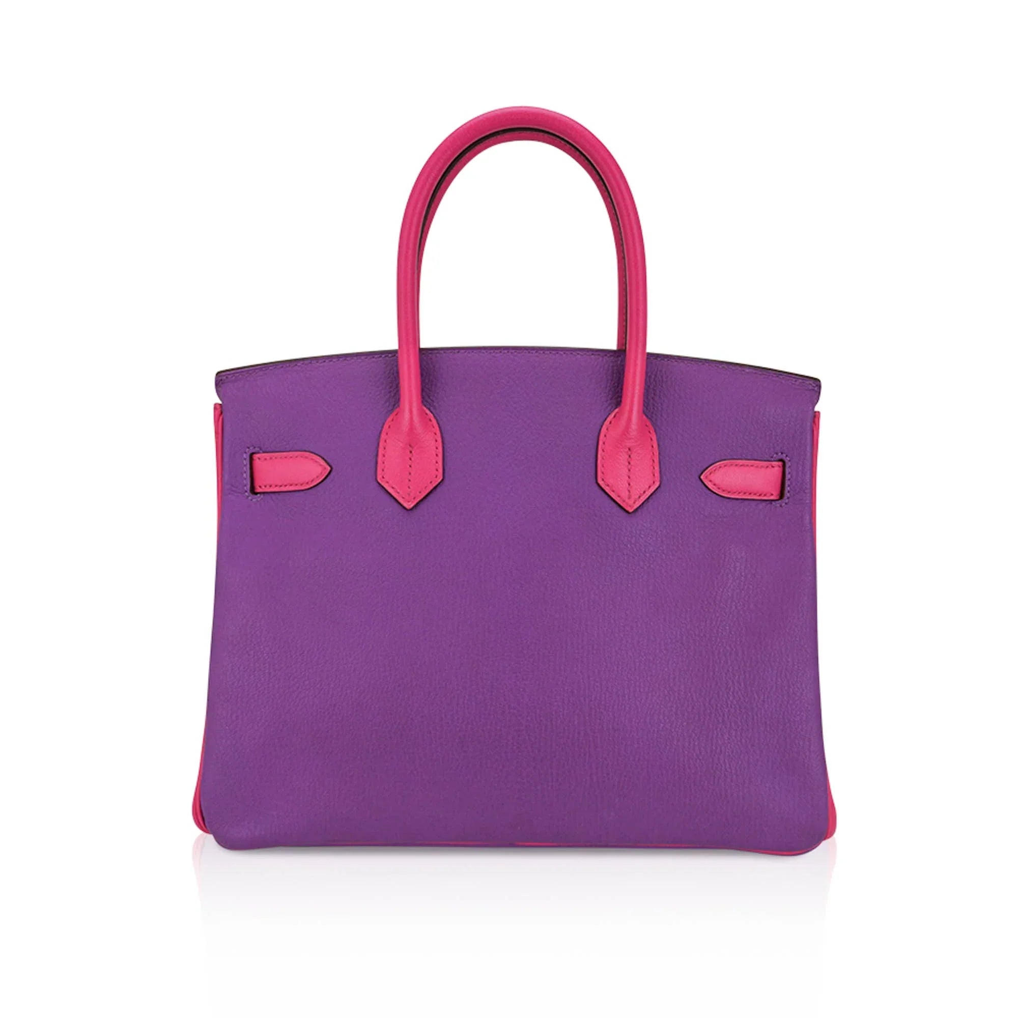 Special Order HSS Birkin 30 Bag Parme and Rose Shocking Chevre Leather with Palladium Hardware