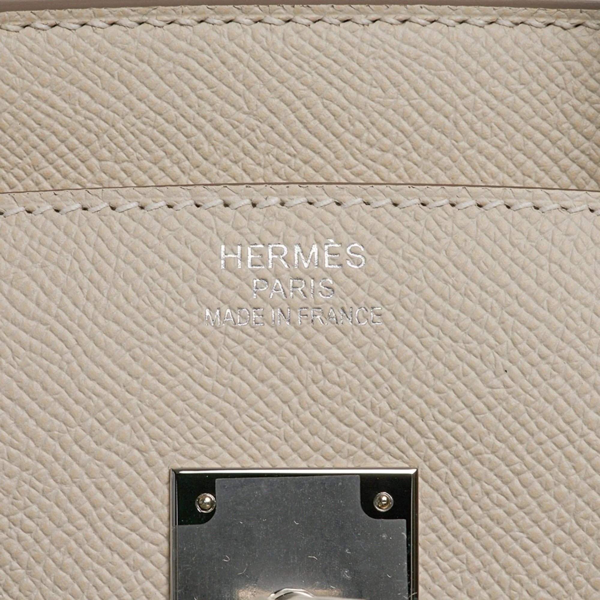 Birkin 35 Bag Craie Epsom Palladium Hardware