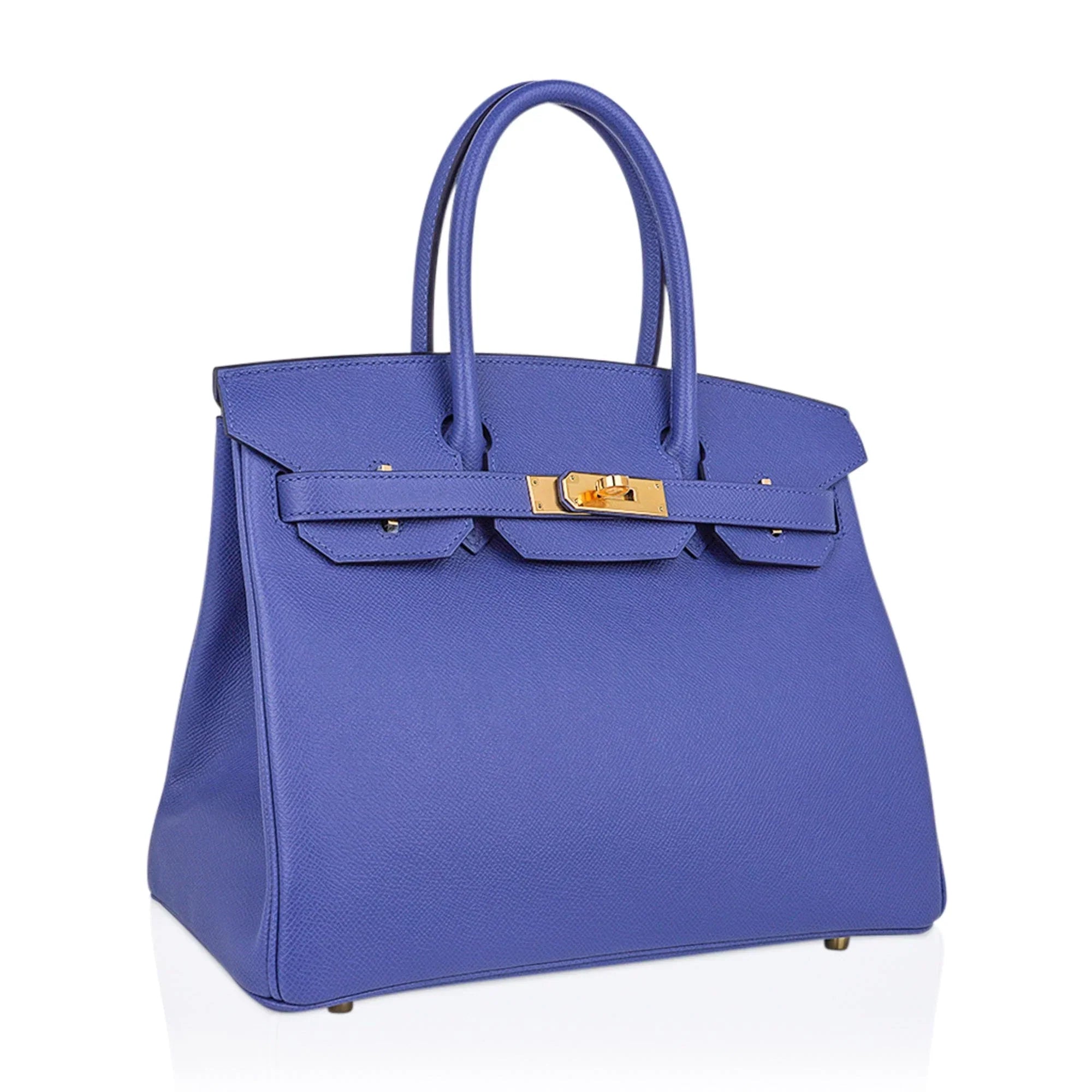 Birkin 30 Bag Blue Brighton Epsom Leather with Gold Hardware