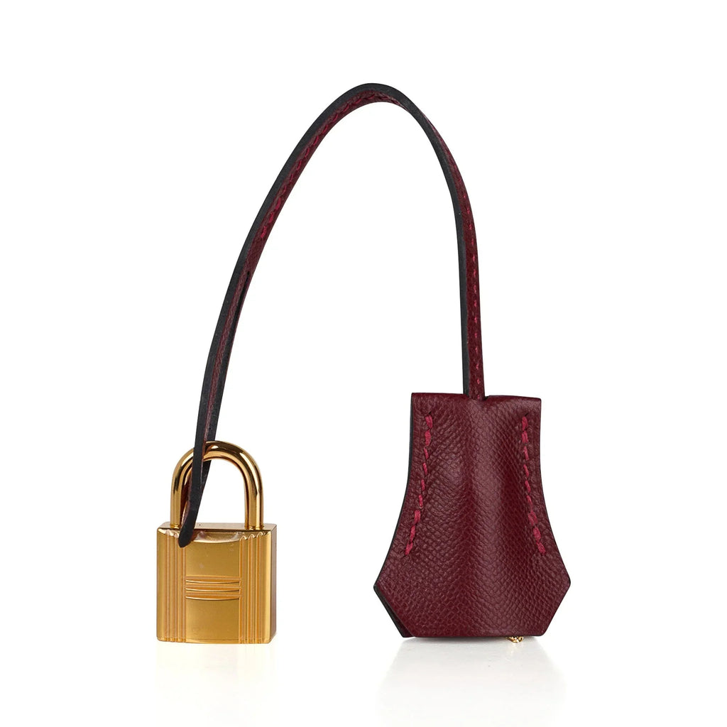 Birkin 25 Bag Sellier Rouge H Gold Hardware Veau Madame Leather