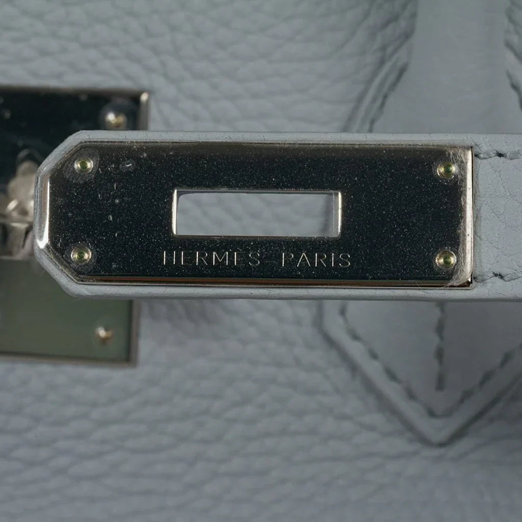 Birkin 35 Bag Blue Bleu Pale Togo Palladium Hardware