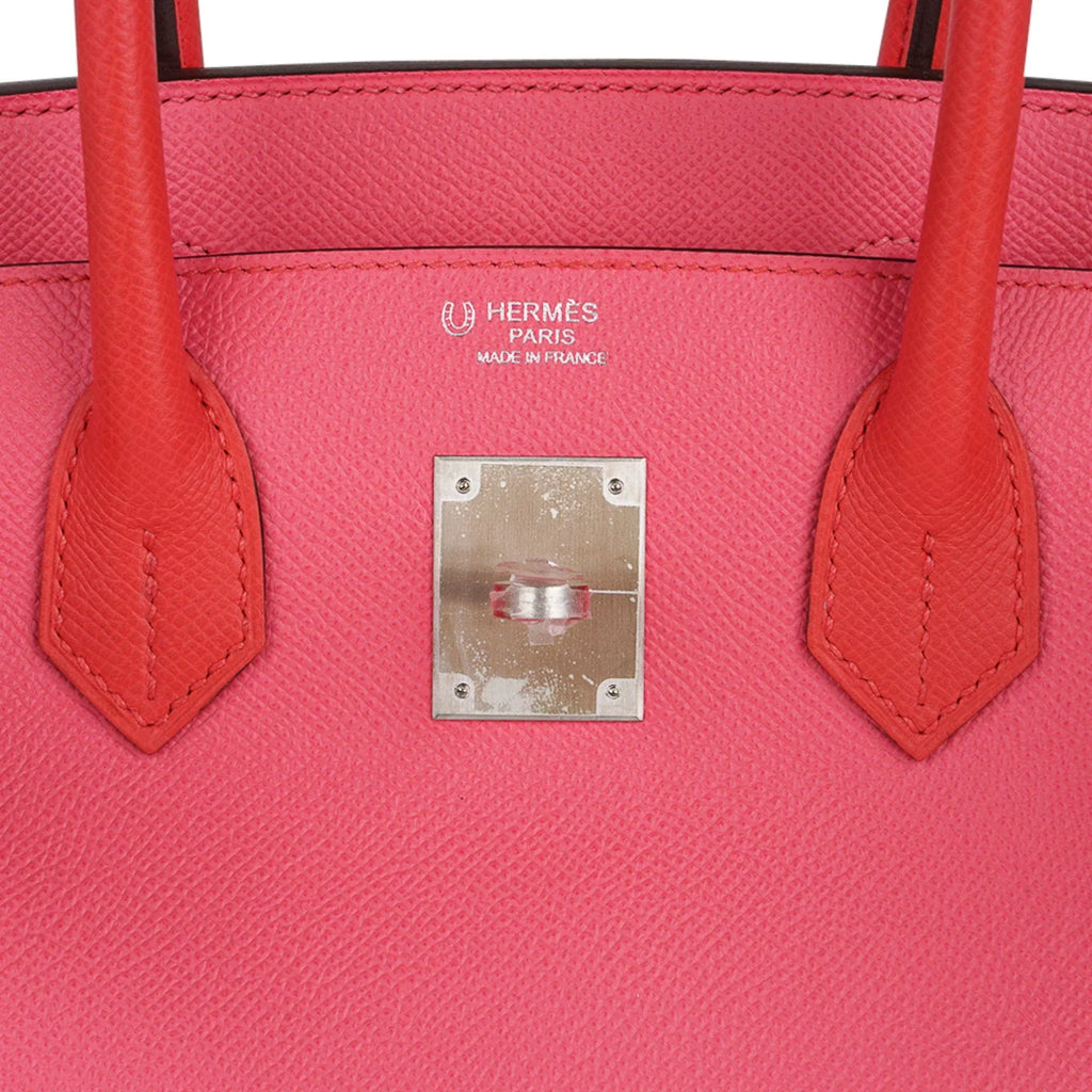 Special Order HSS Birkin 30 Bag Rose Azalee & Rose Jaipur Epsom with Brushed Palladium Hardware