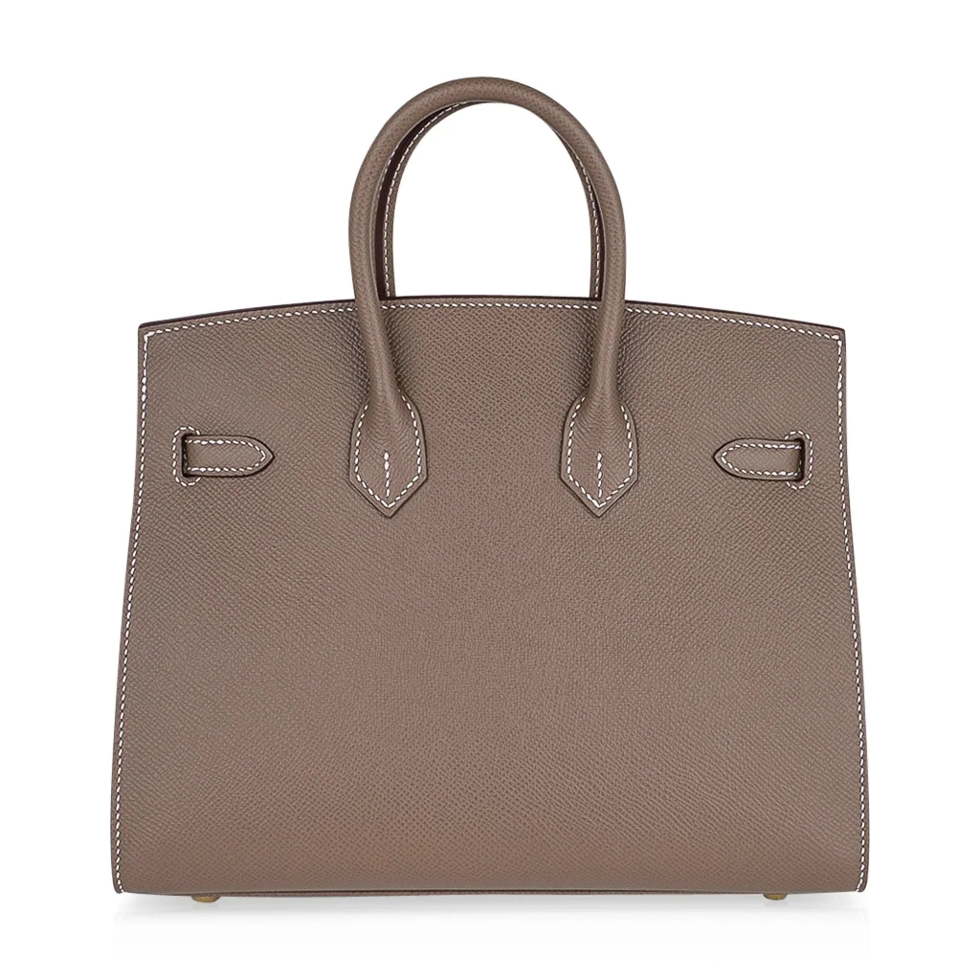 Birkin Sellier 25 Etoupe Gold Hardware Epsom Leather New w/Box