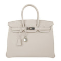 Birkin 35 Bag Beton Clemence Palladium Hardware