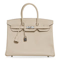 Birkin 35 Bag Craie Epsom Palladium Hardware