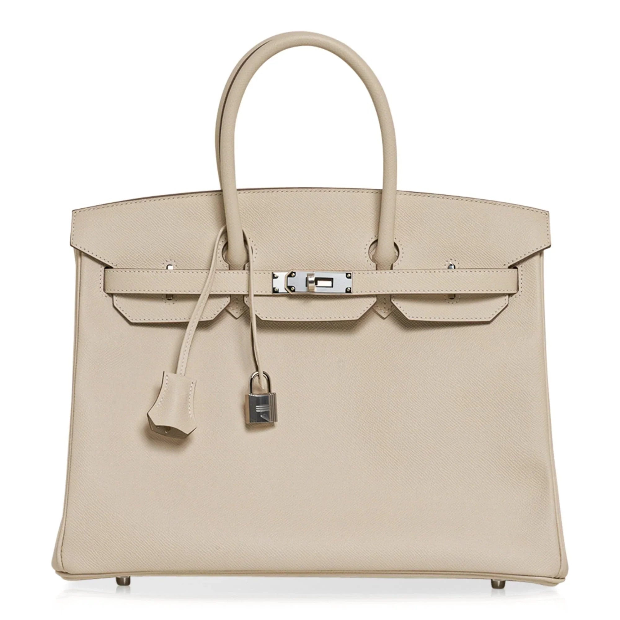 Birkin 35 Bag Craie Epsom Palladium Hardware