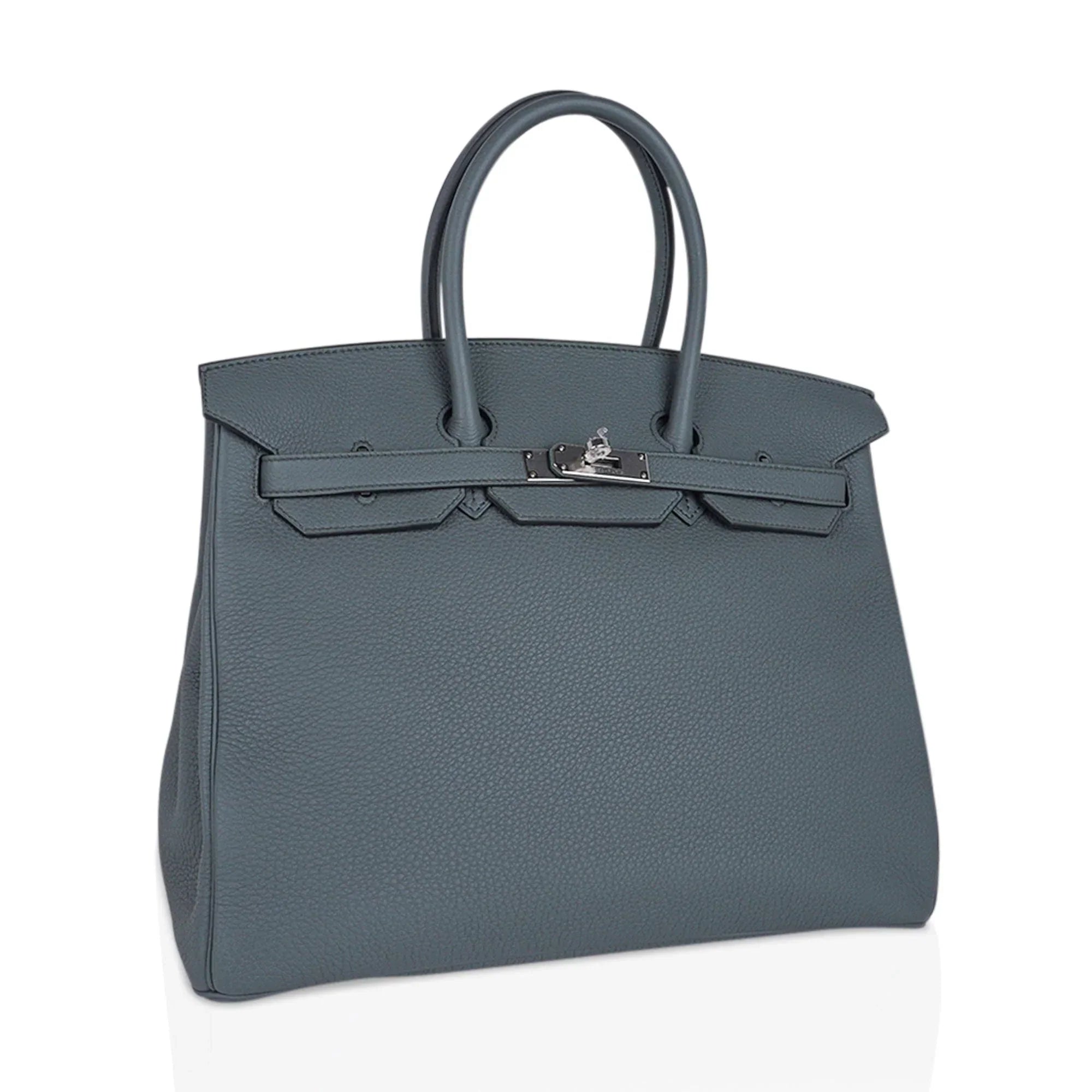 Birkin 35 Bag Vert Amande Togo Leather with Palladium Hardware