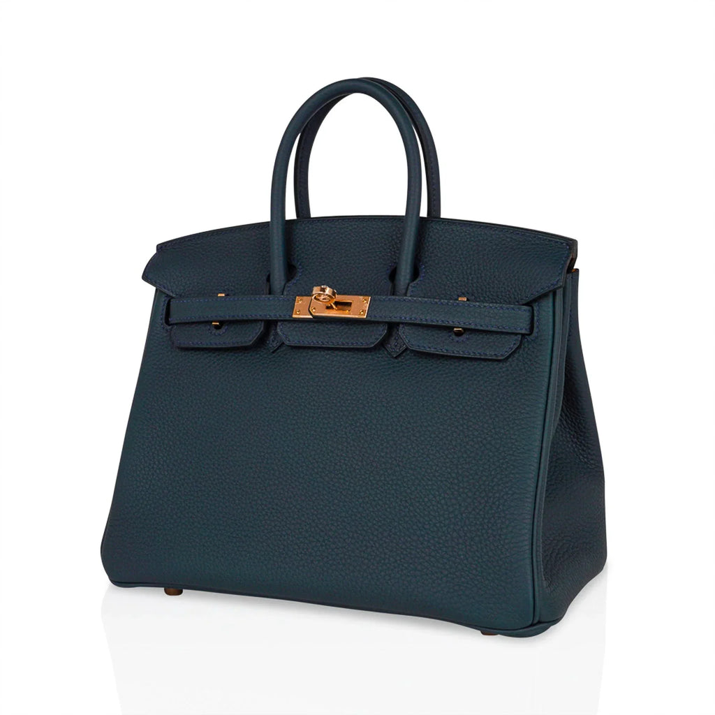 Special Order HSS Birkin 25 Bag Vert Cypress Togo Leather with Rose Gold Hardware