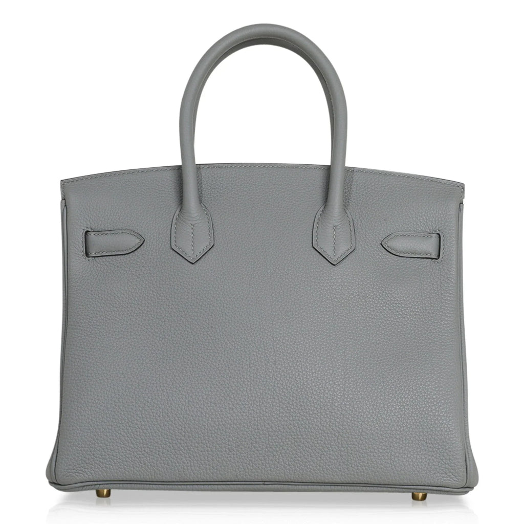 Birkin 30 Bag Gris Mouette Gold Hardware Togo Leather