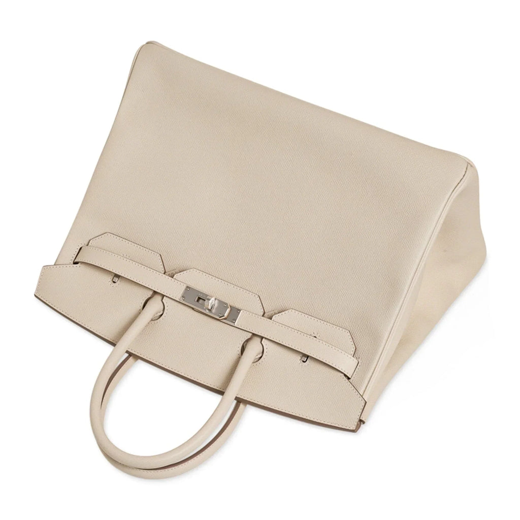 Birkin 35 Bag Craie Epsom Palladium Hardware