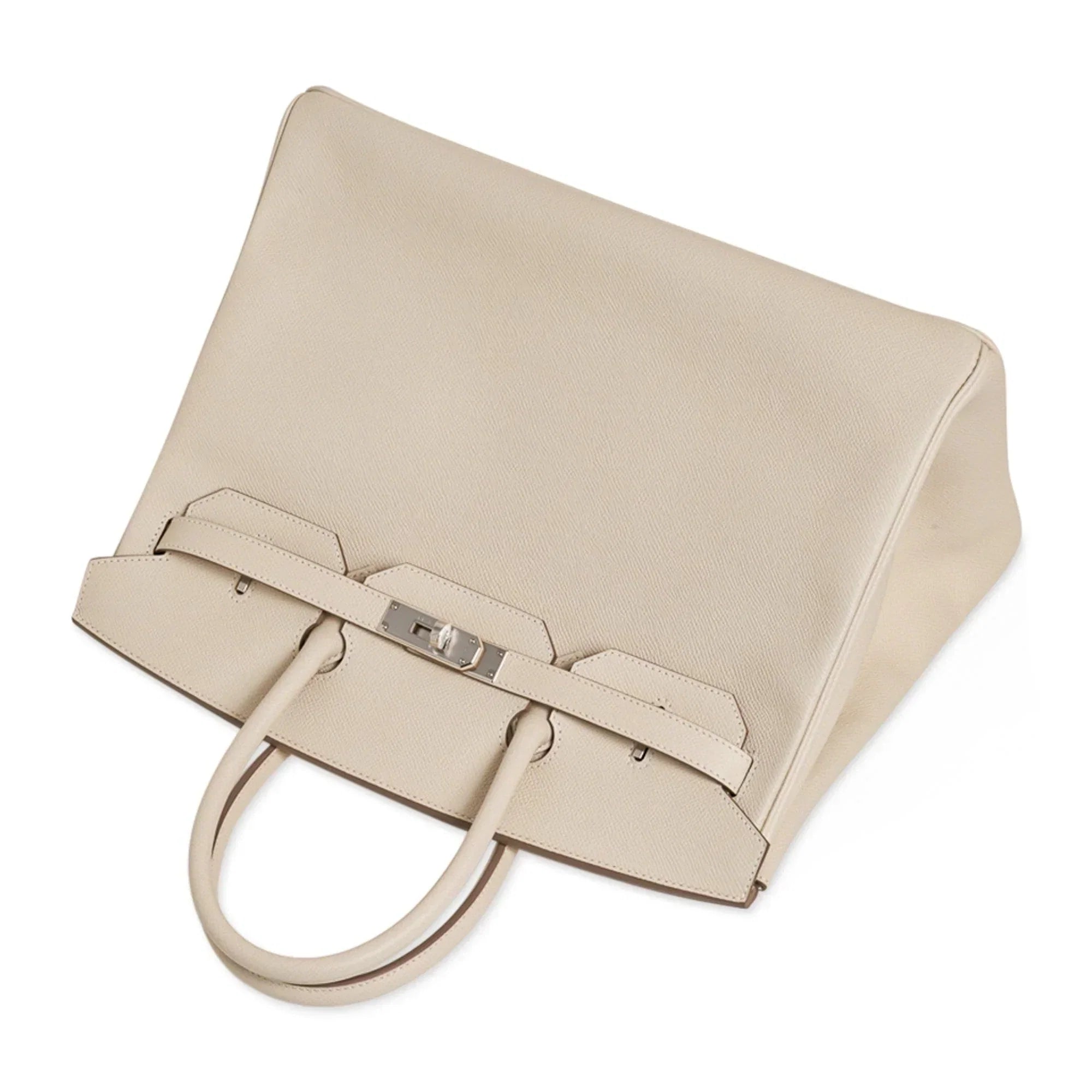 Birkin 35 Bag Craie Epsom Palladium Hardware