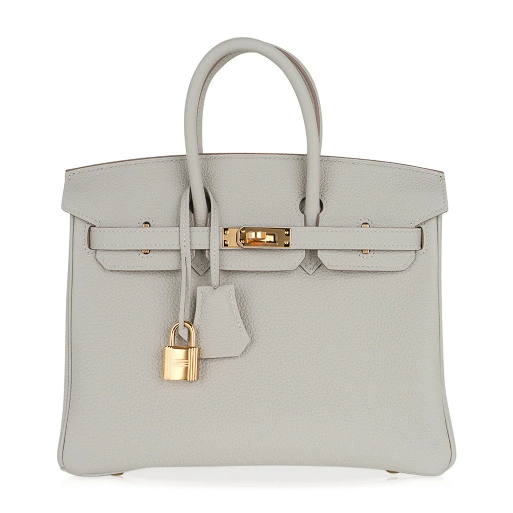Birkin 25 Bag Gris Perle Togo Gold Hardware