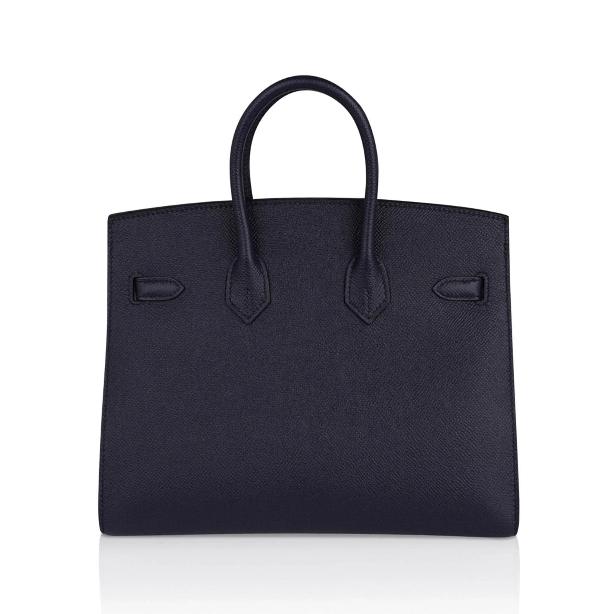 Birkin Sellier 25 Bag Blue Indigo Epsom Leather with Palladium Hardware