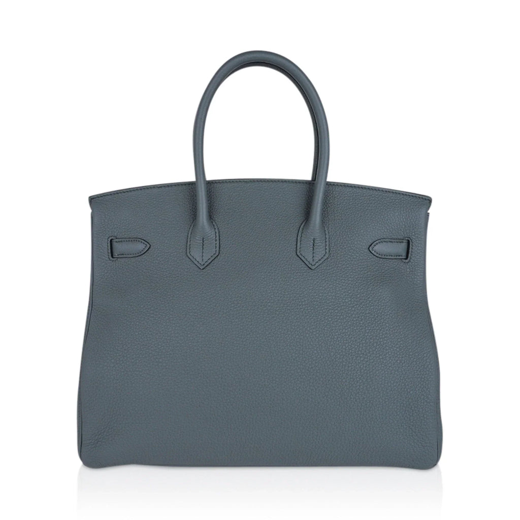 Birkin 35 Bag Vert Amande Togo Leather with Palladium Hardware