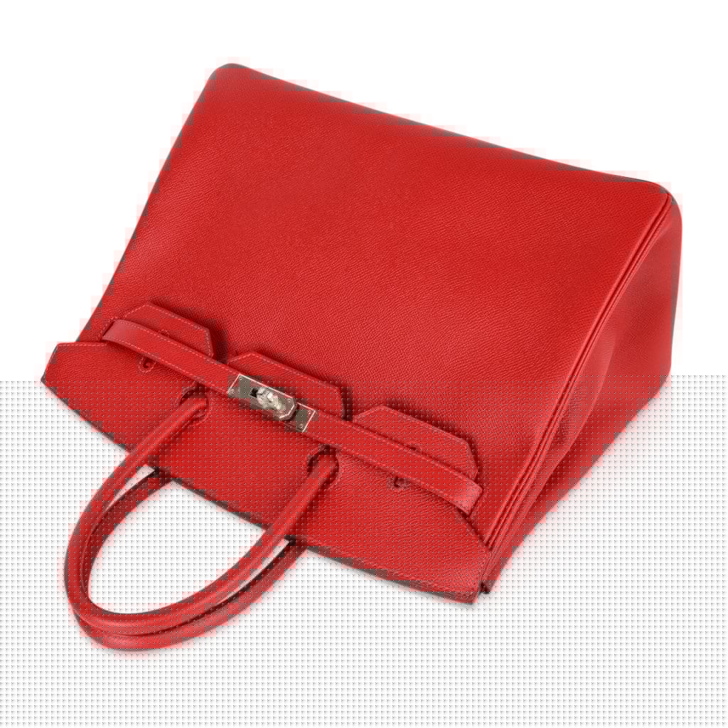 Birkin 35 Bag Rouge Casaque Lipstick Red Epsom Palladium new