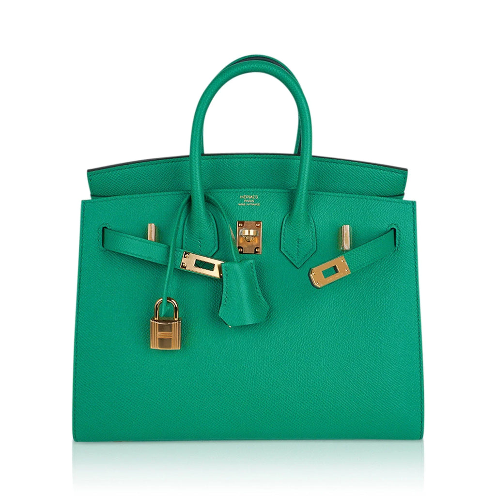 Birkin Sellier 25 Bag Vert Jade Epsom Leather with Gold Hardware