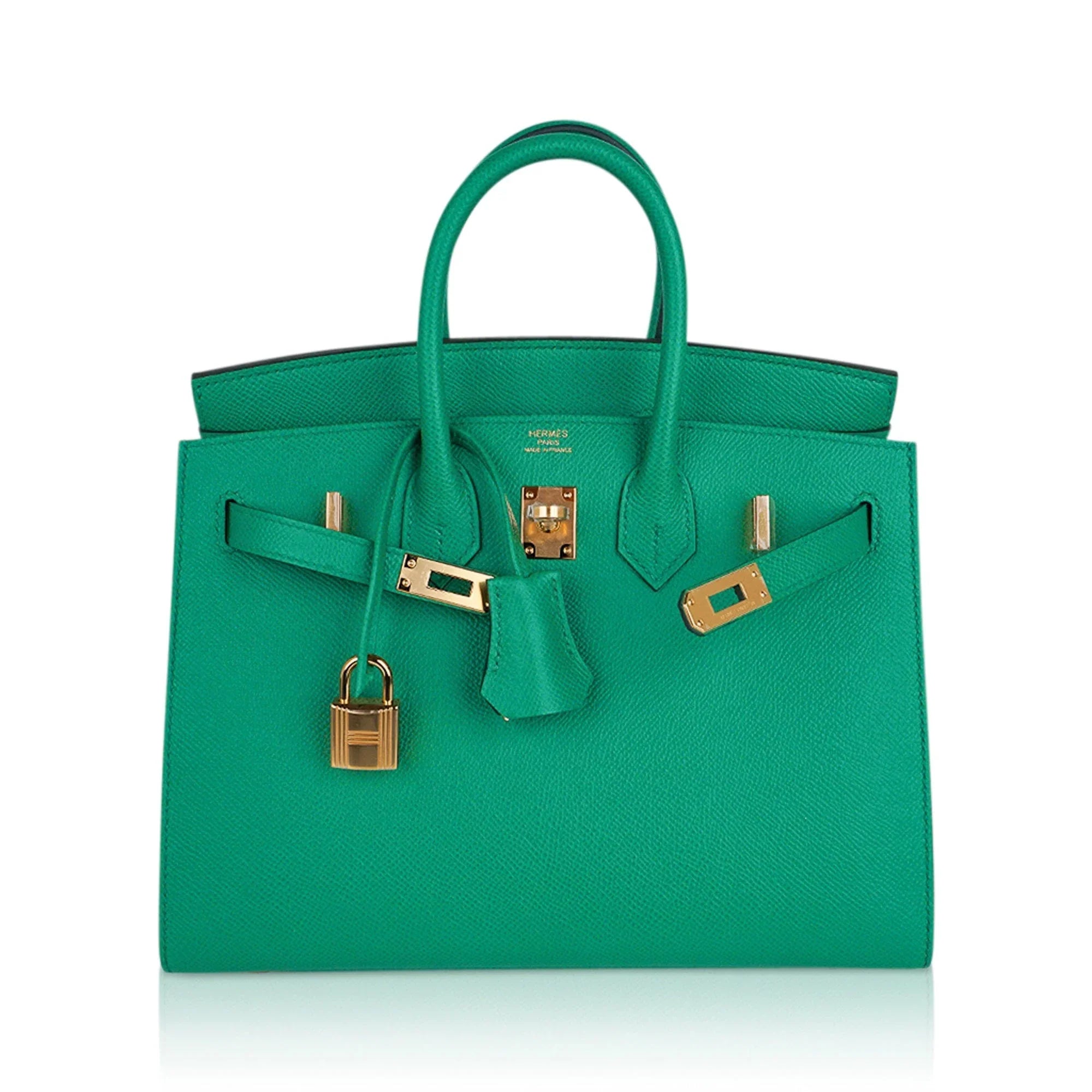 Birkin Sellier 25 Bag Vert Jade Epsom Leather with Gold Hardware