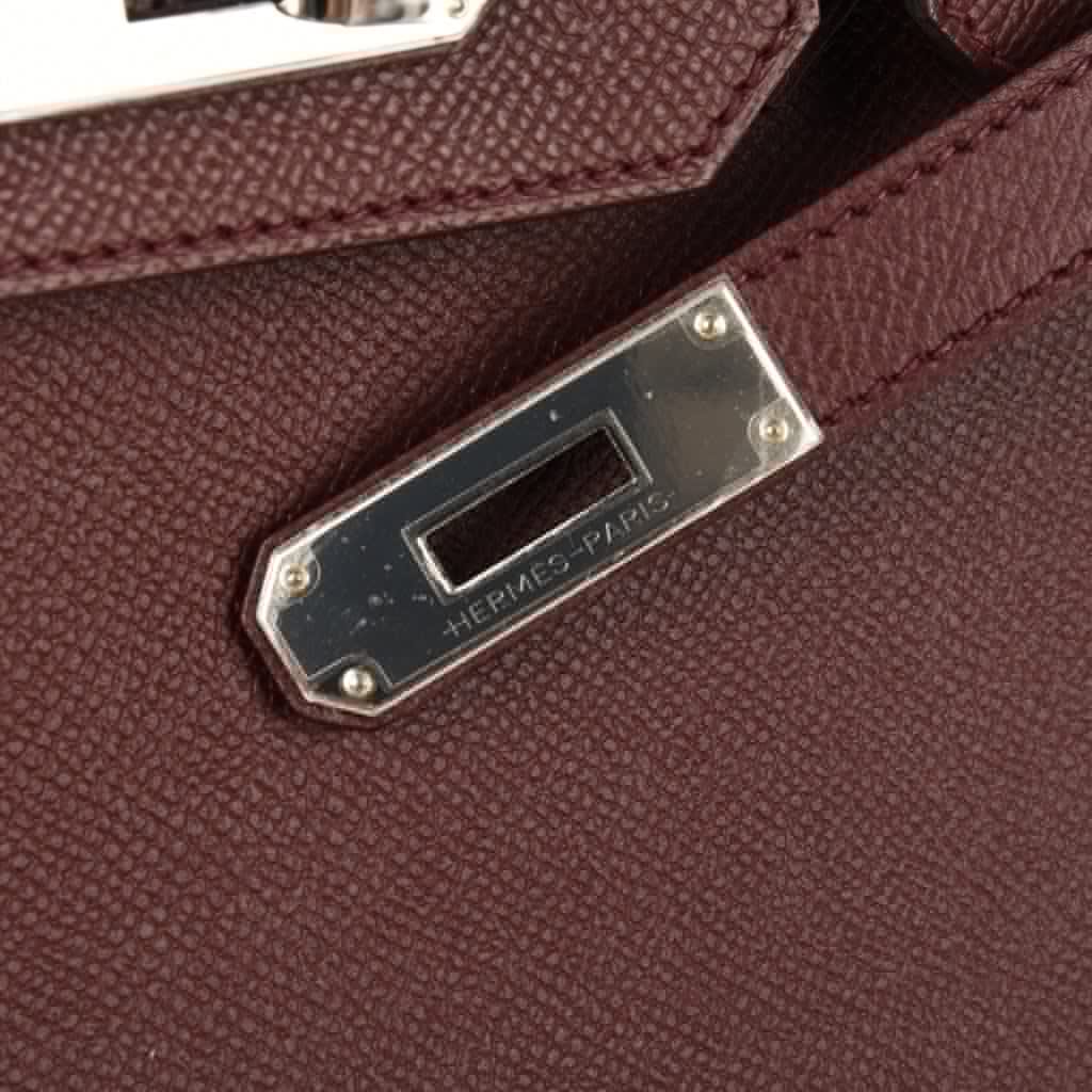 Birkin 30 Bag Bordeaux Epsom Palladium Hardware