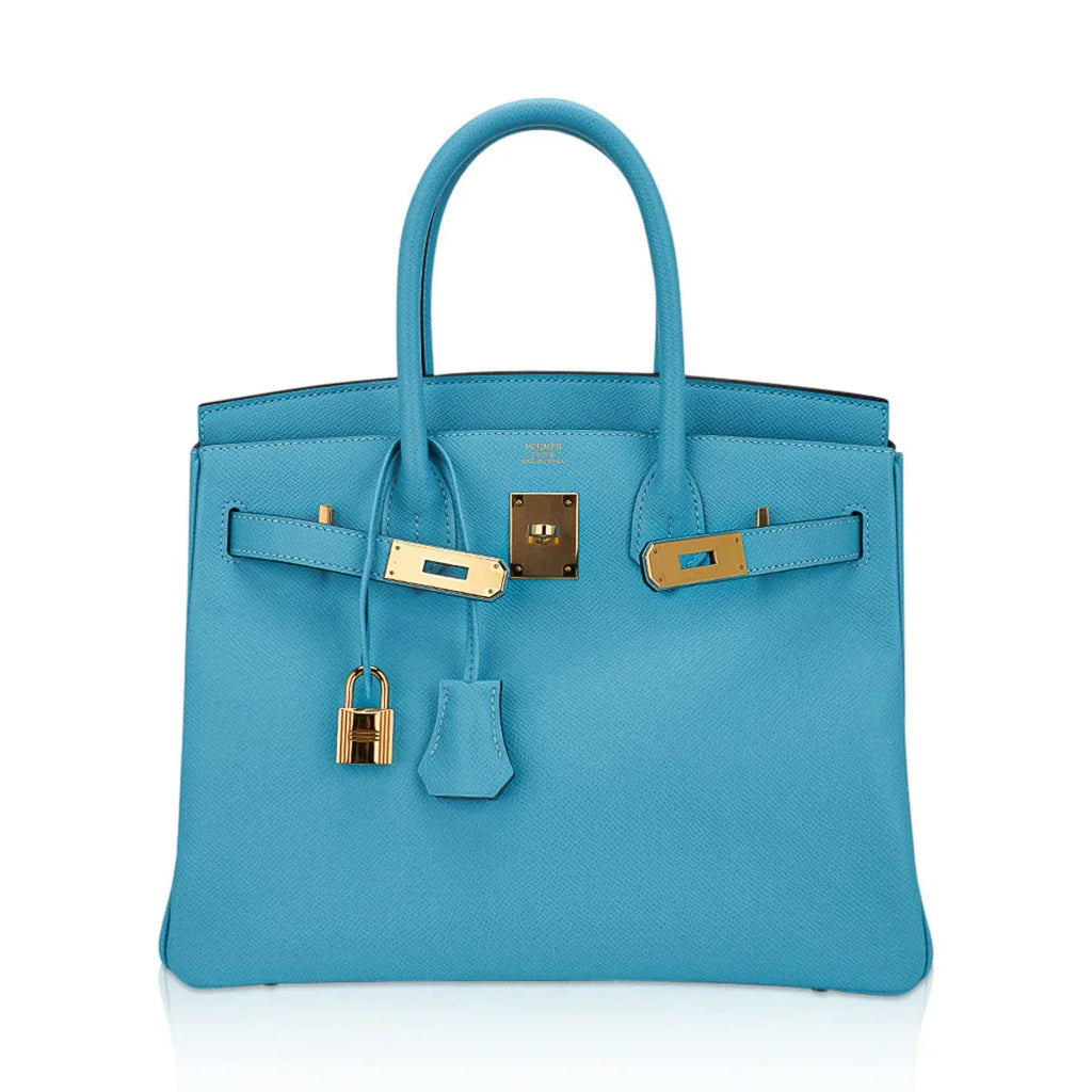 Birkin 30 Bag Blue du Nord Gold Hardware Epsom Leather