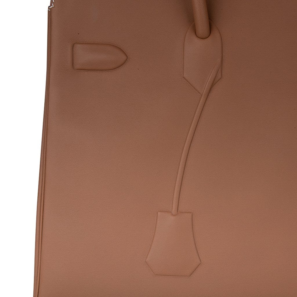 Shadow Birkin 35 Bag Limited Edition Gold Evercalf Leather New