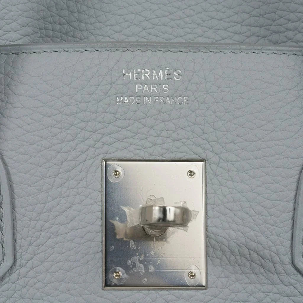Birkin 35 Bag Blue Bleu Pale Togo Palladium Hardware