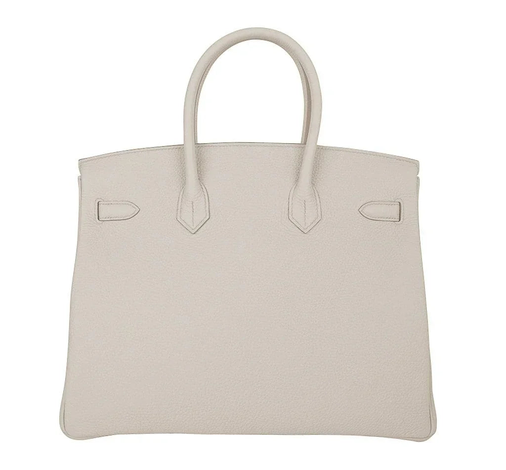 Birkin 35 Bag Beton Clemence Palladium Hardware