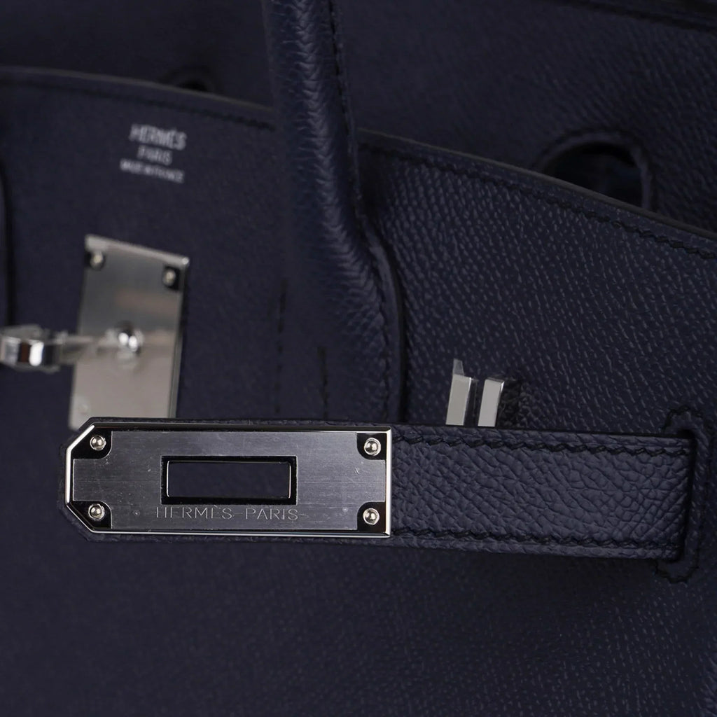 Birkin 30 Bag Indigo Epsom Palladium Hardware New w/ Box