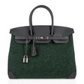 Birkin 35 Limited Edition Bi-Color Vert Anglais Feutre Vert Cypress Swift