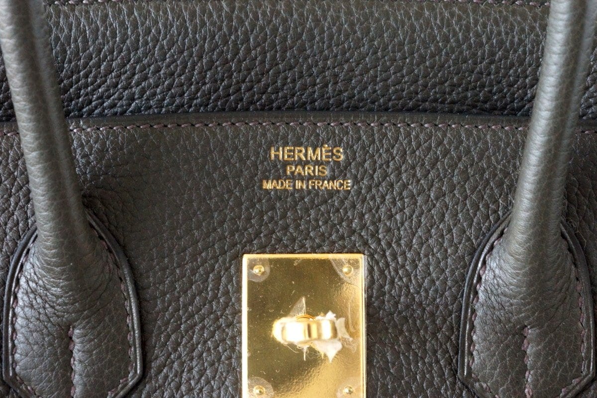 Birkin 35 Bag Vert Bronze Gold Hardware Veau Trekking Leather Very Rare
