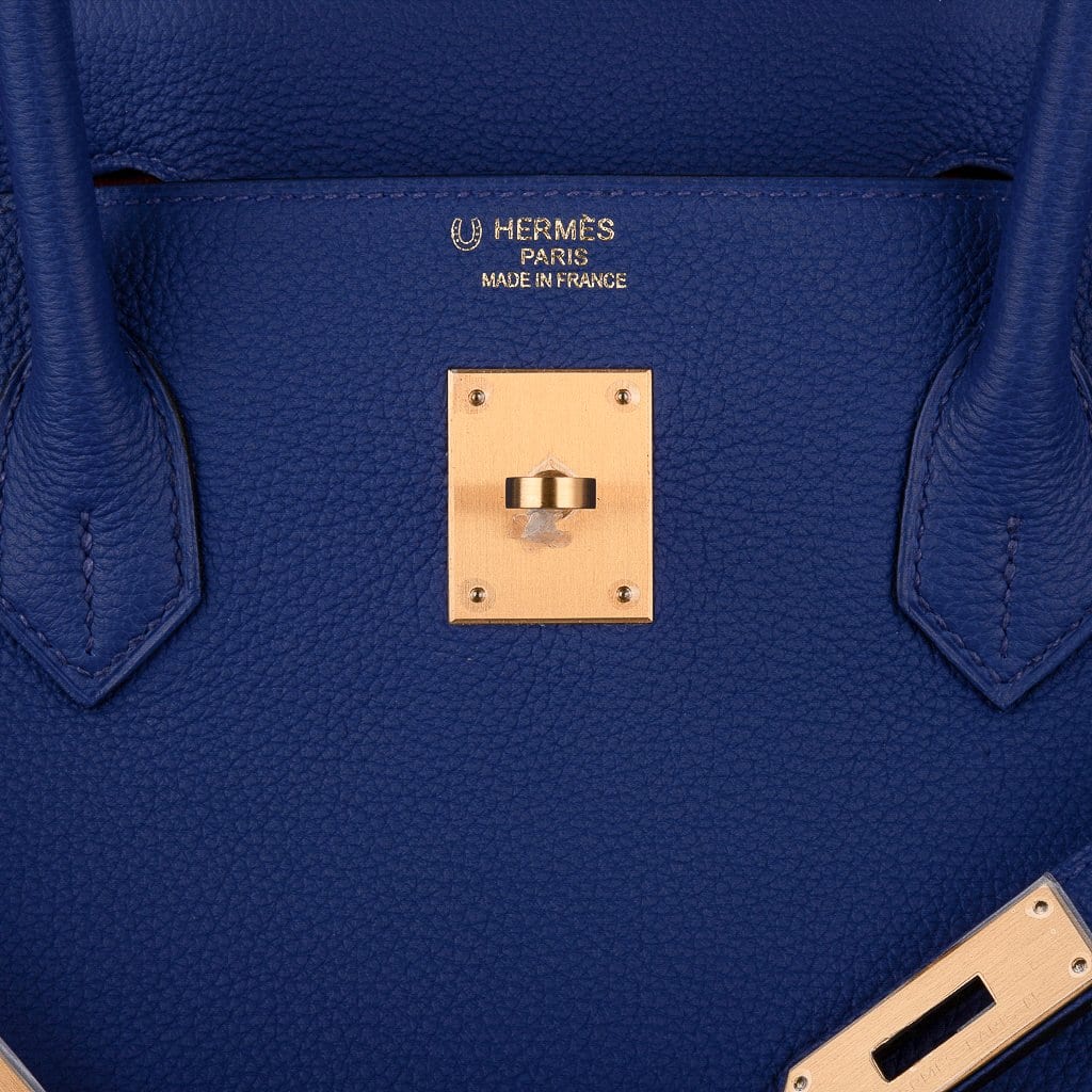 Birkin HSS 40 Bag Electric Blue / Rose Jaipur Brushed Gold Hardware
