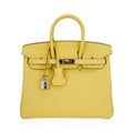 Birkin 25 Bag Jaune Poussin Togo Leather with Palladium Hardware