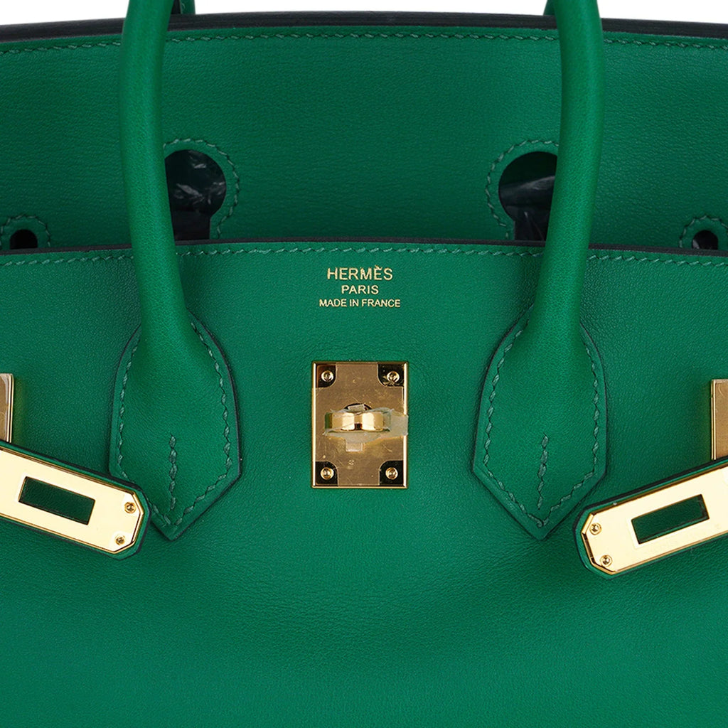 Birkin 25 Bag in Cactus Swift Leather with Gold Hardware