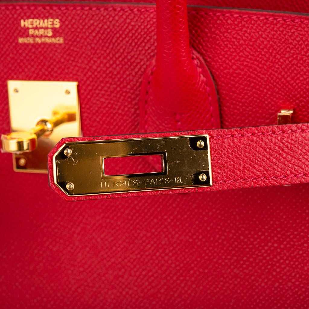 Birkin 30 Bag Rouge Casaque Gold Hardware Epsom Leather